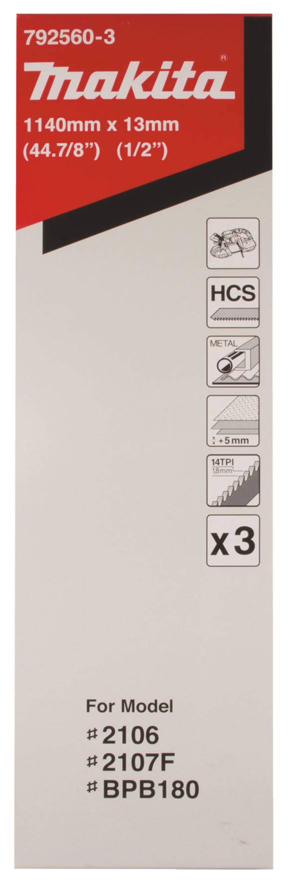 Makita Bandsägeblatt 14Z " 3Stk - 792560-3