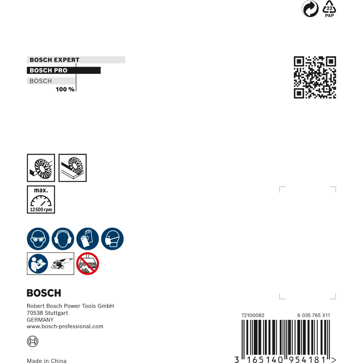 Bosch PRO Scheibenbürste Clean for Metal X-LOCK, gewellt, 115 mm, 0,3 mm