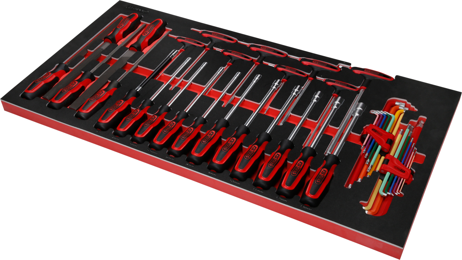 KS Tools Schraubendreher- - und Feilen-Satz in Schaumstoffeinlage, 42-tlg