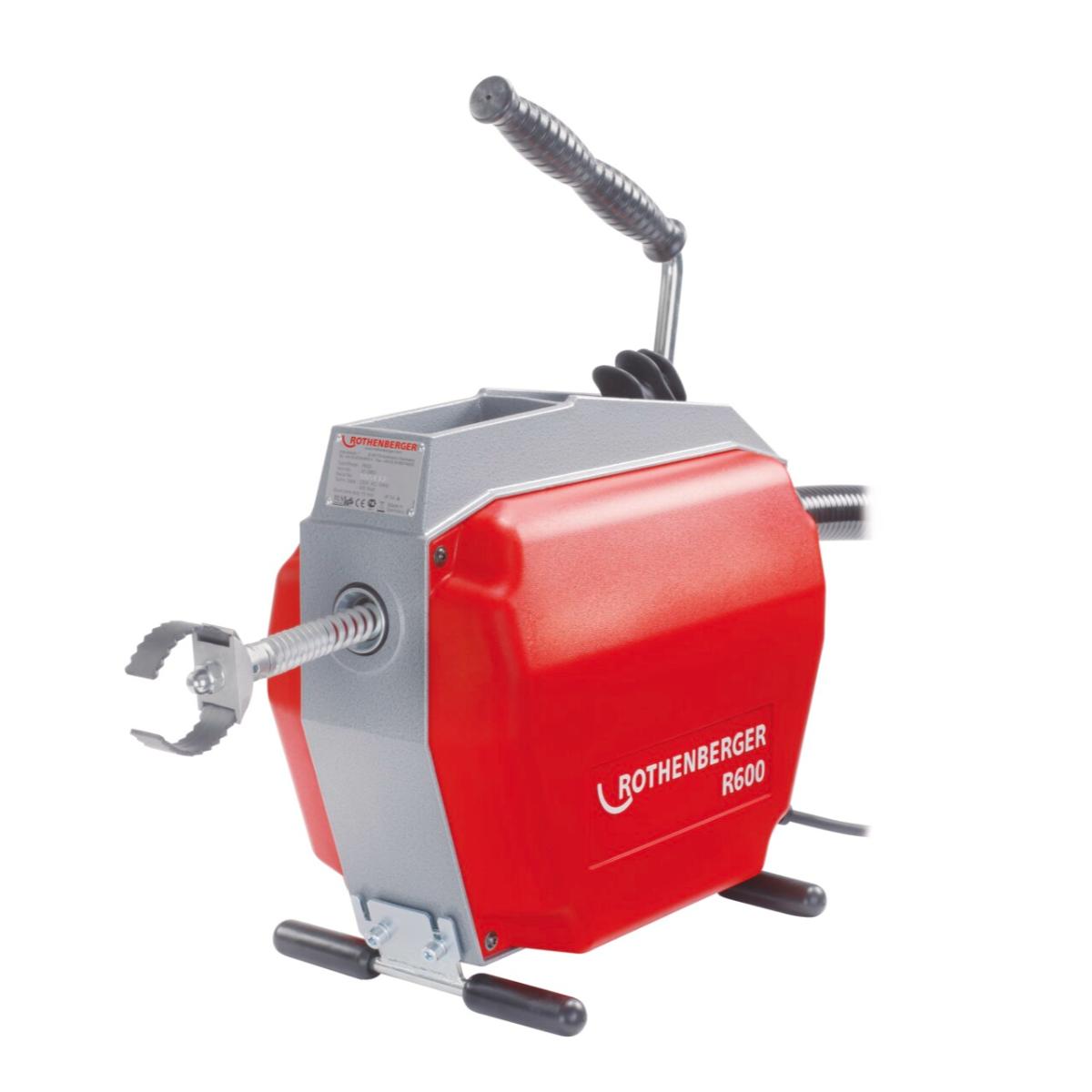 ROTHENBERGER E - Rohrreinigungsmaschine R600 mit Spiralen & Aufsatzwerkzeugen-set SMK, 16 - 22 mm