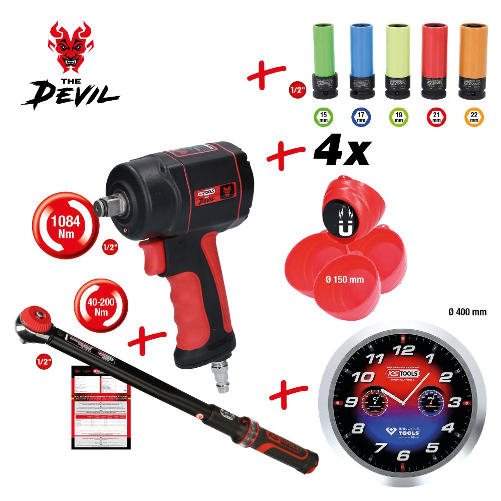 KS Tools Reifen-/Räder Aktionspaket The miniDevil, 12-tlg