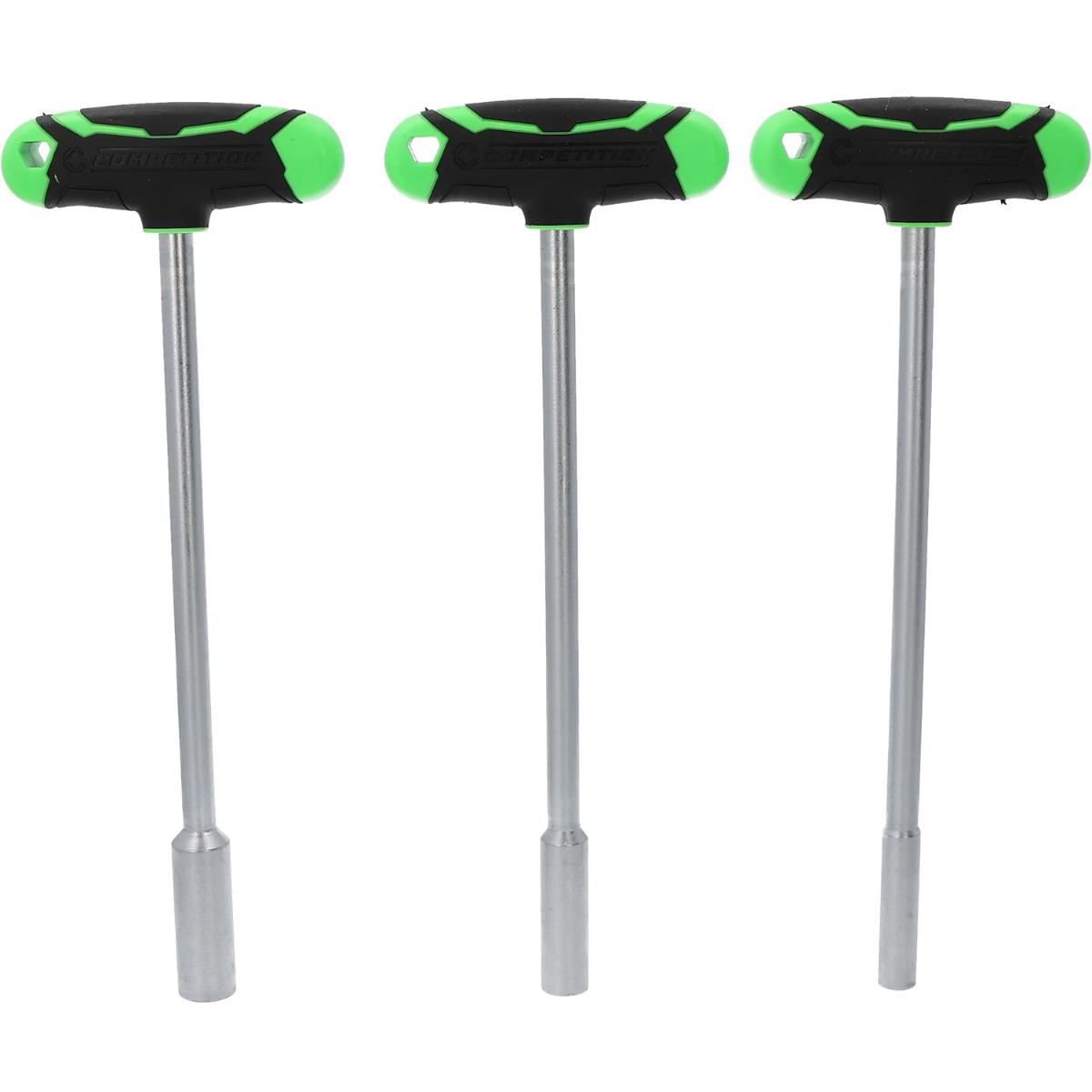 COMPETITION T-Griff-Nuss-Schraubendreher 3-teiliegs Set
