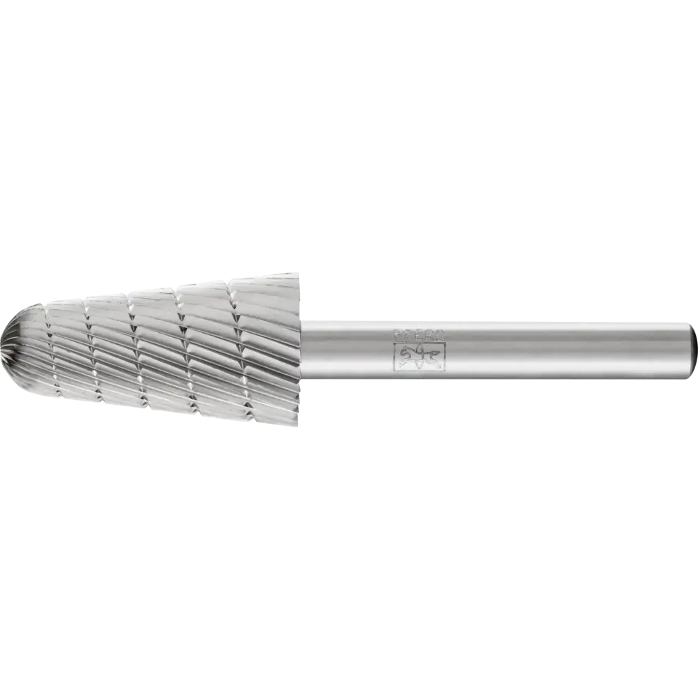 PFERD TOOLS HSS Frässtift Rundkegelform L Z 3 universal mittel fein Spanbrecher