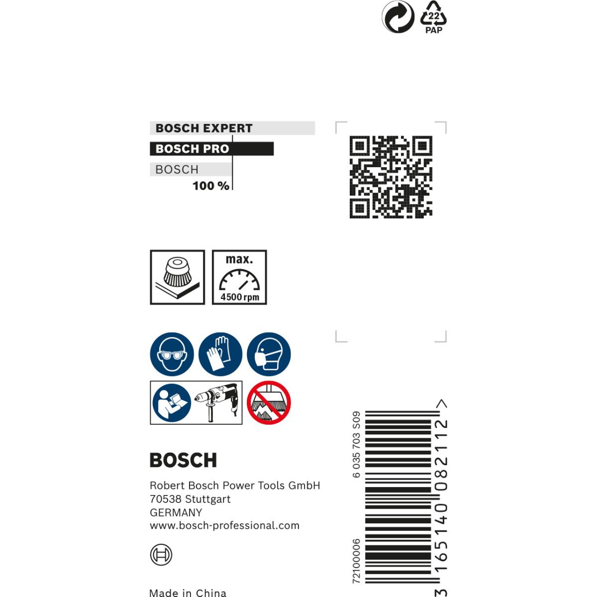 Bosch PRO Topfbürste, Nylonborste mit Korund