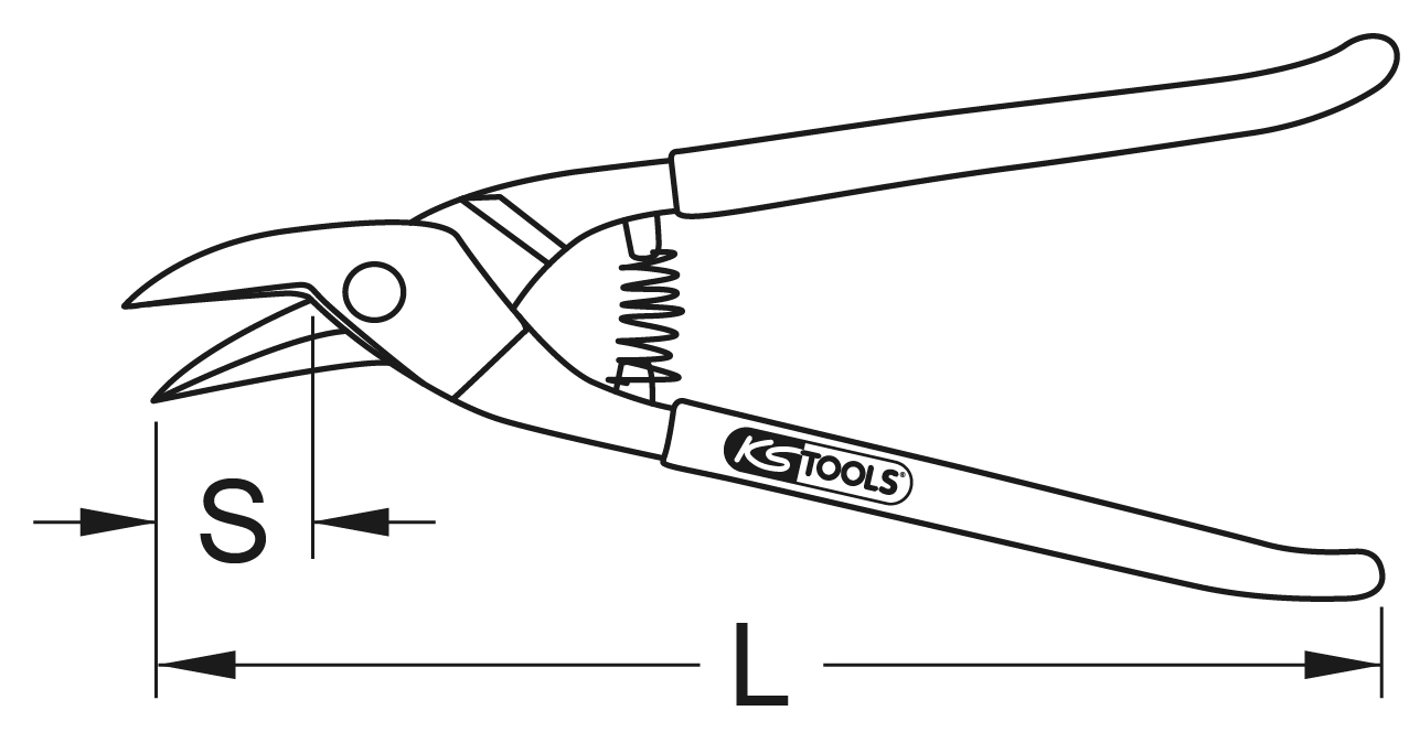 KS Tools Lochschere, rechtsschneidend