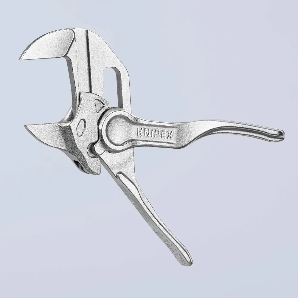 KNIPEX Zangenschlüssel XS Zange und Schraubenschlüssel in einem Werkzeug verchromt 100 mm