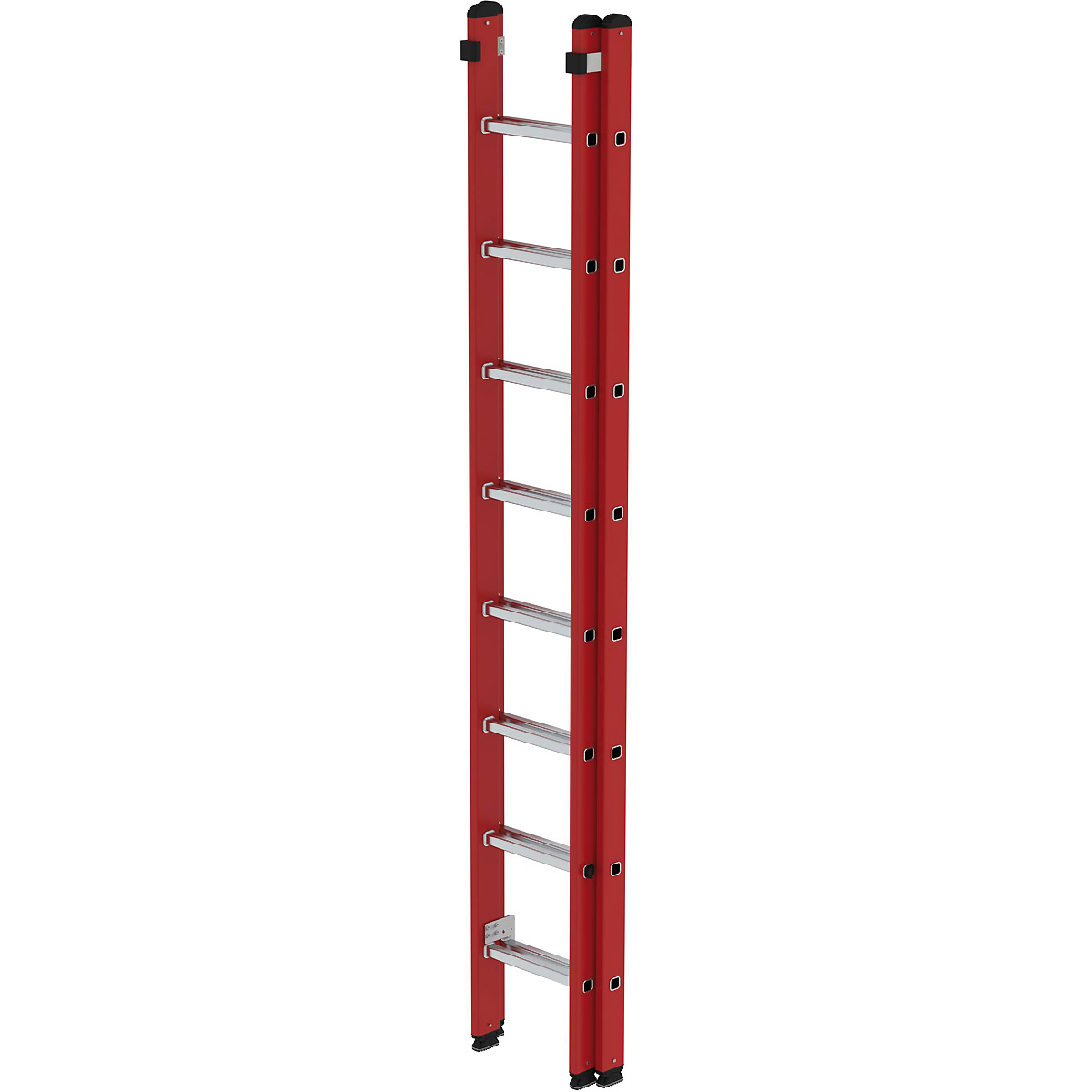 Munk Sprossen-Schiebeleiter 2-teilig GFK/Alu ohne Traverse