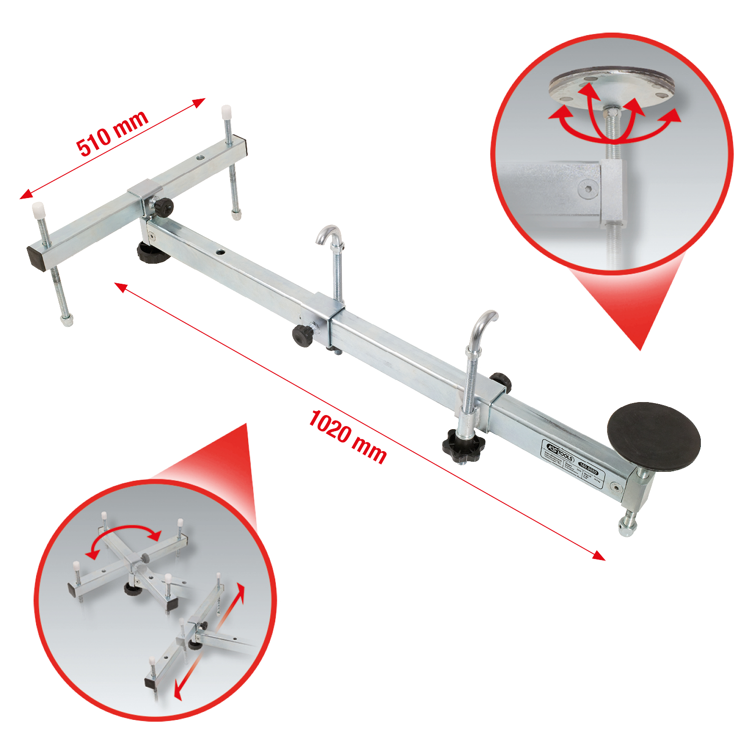KS Tools Universal Motor-Stütztraverse