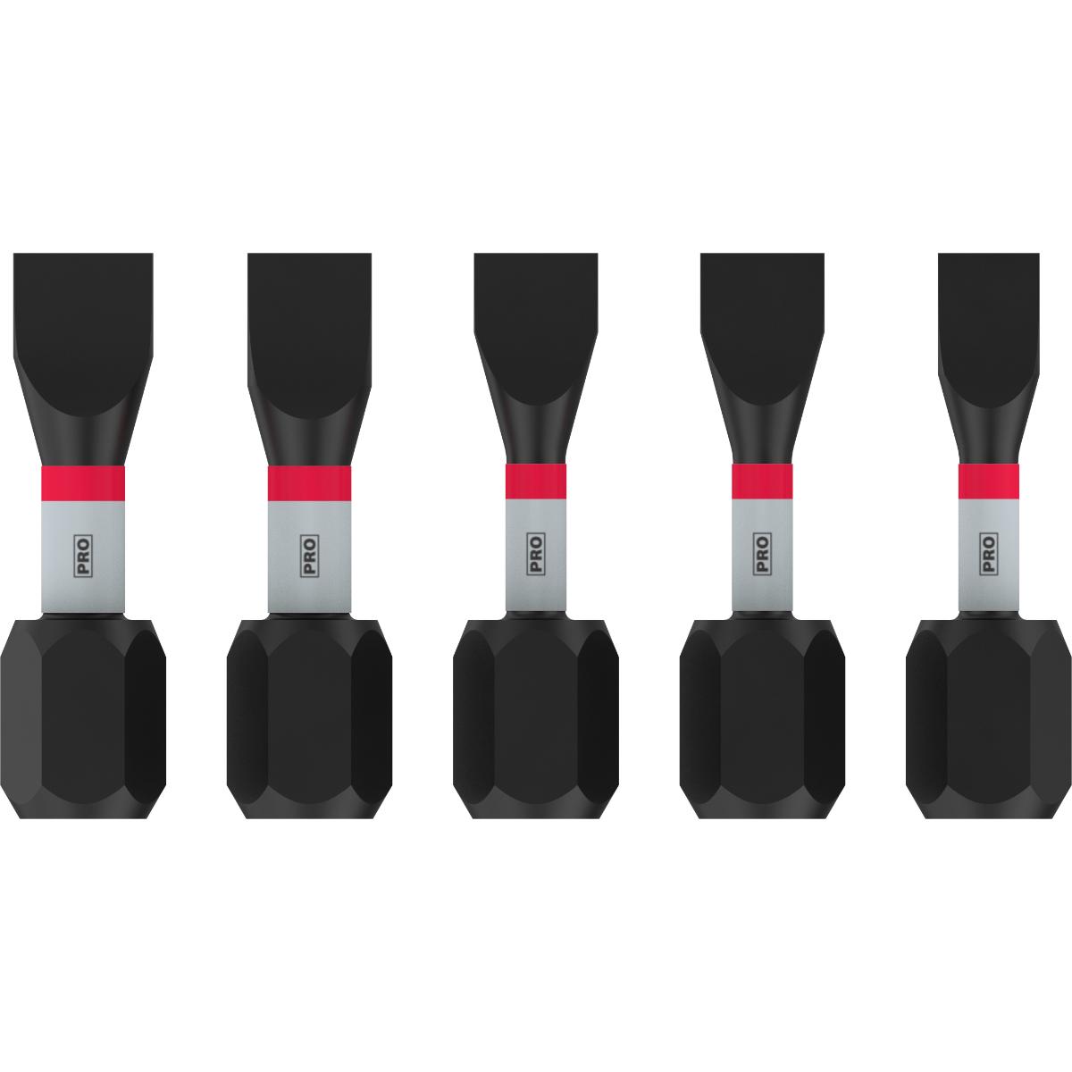 Bosch PRO Slotted Impact Bit,SL4.5,SL5.5(x2),SL5.5,SL6.5,25 mm - 5 teiliges Set