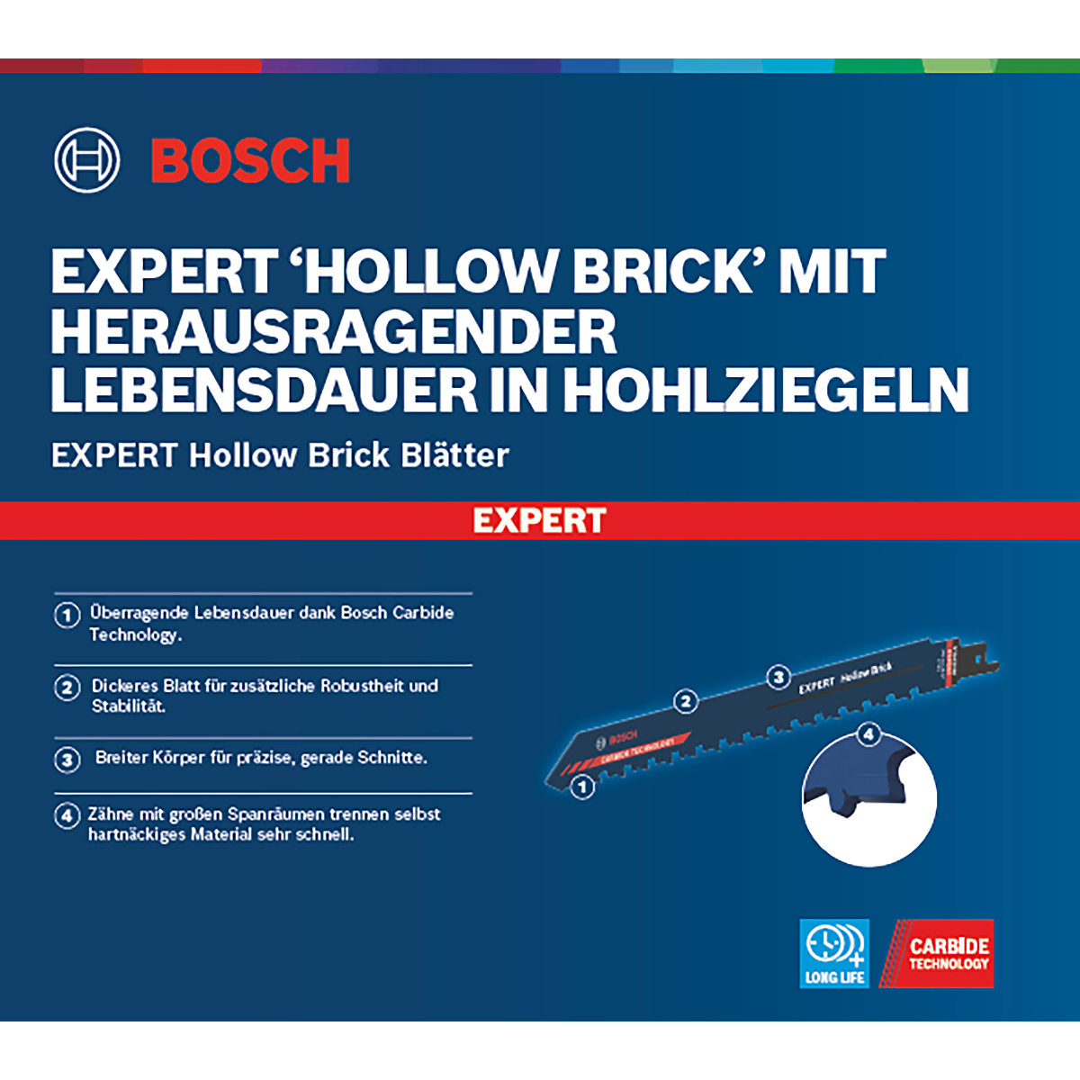 Bosch EXPERT ‘Hollow Brick’ S 1543 HM Säbelsägeblatt