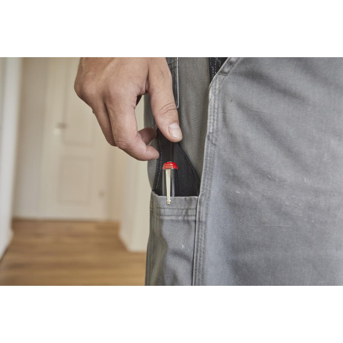 Wiha Spannungsprüfer 150-250 Volt Schlitz schwarz, mit Ansteckclip