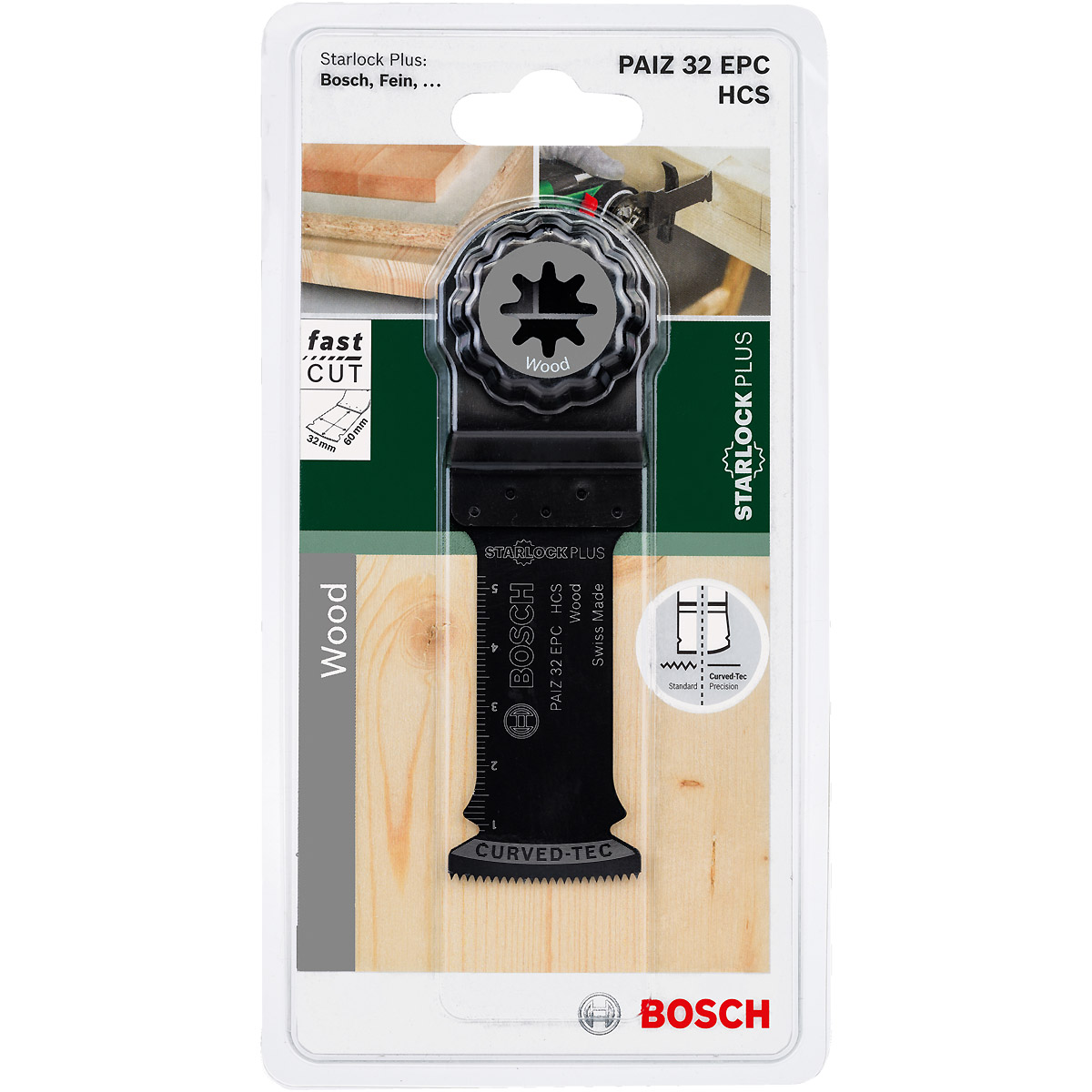 Bosch Starlock HCS Tauchsägeblatt PAIZ 32 EPC Starlock Wood, 60 x 32 mm