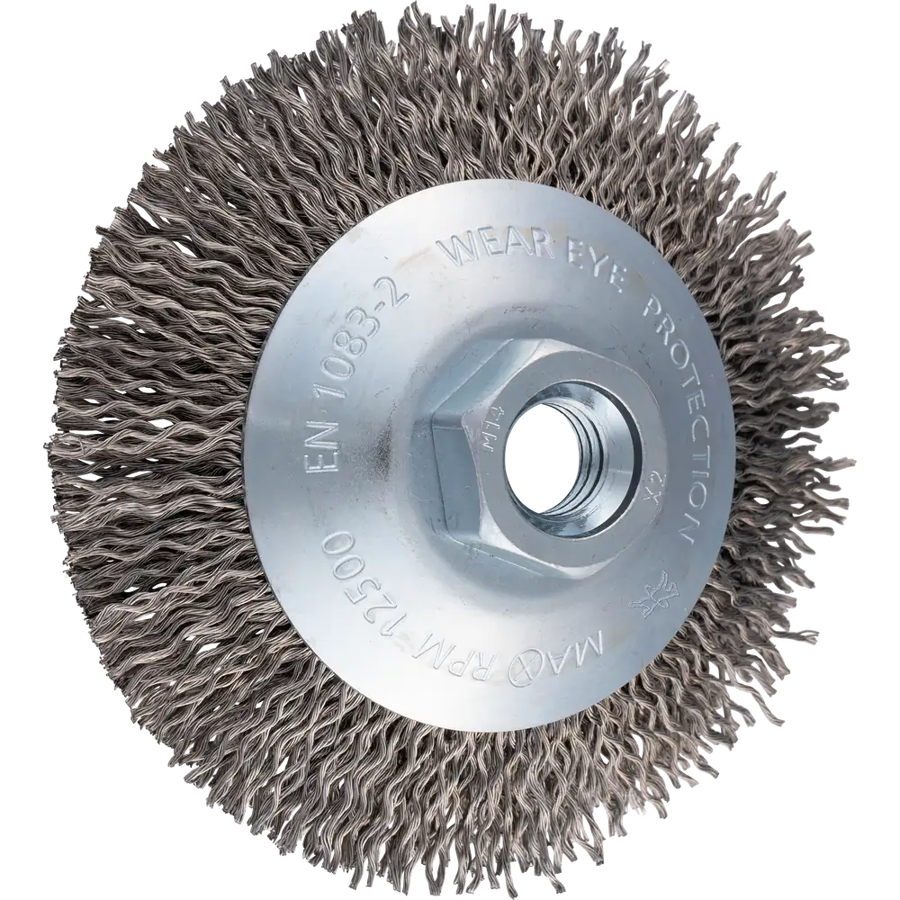 PFERD TOOLS Kegelbürste ungezopft KBU Ø 100x10mm M14 Edelstahl-Litzen-Draht-Ø 0,25 mm Winkelschleifer