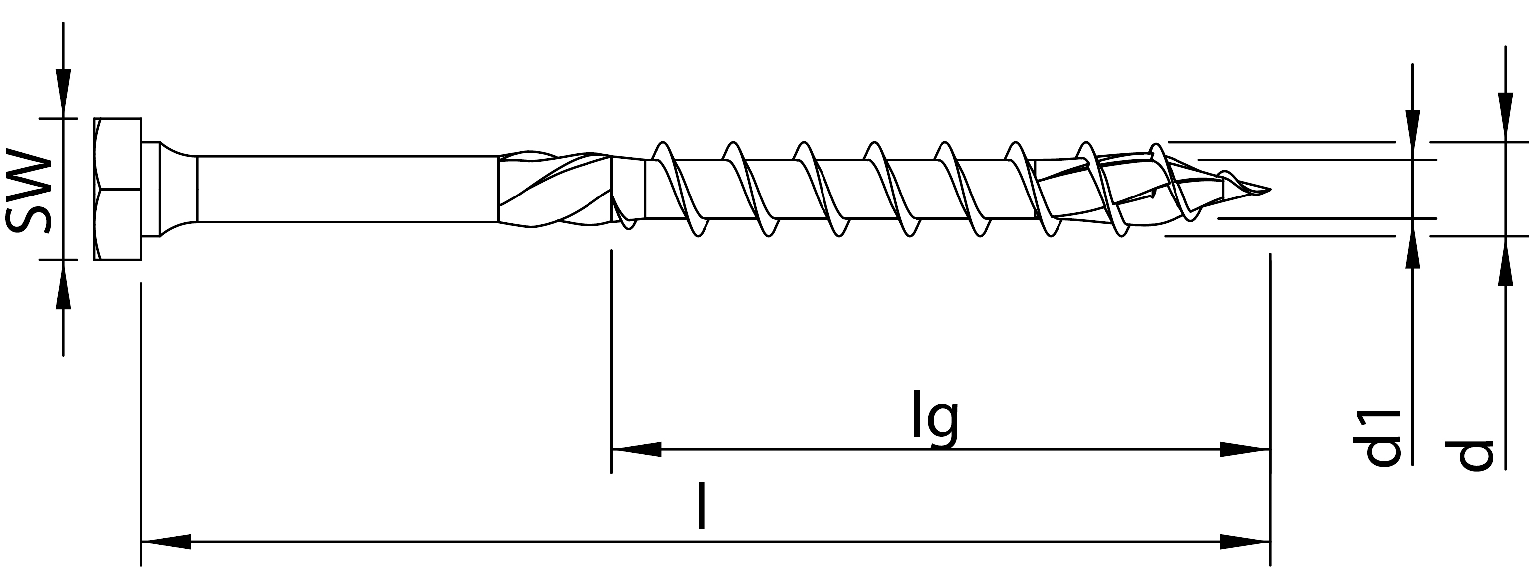 HECO TOPIX-plus 8 x 50mm Sechskantkopf VG T-Drive 100 St.