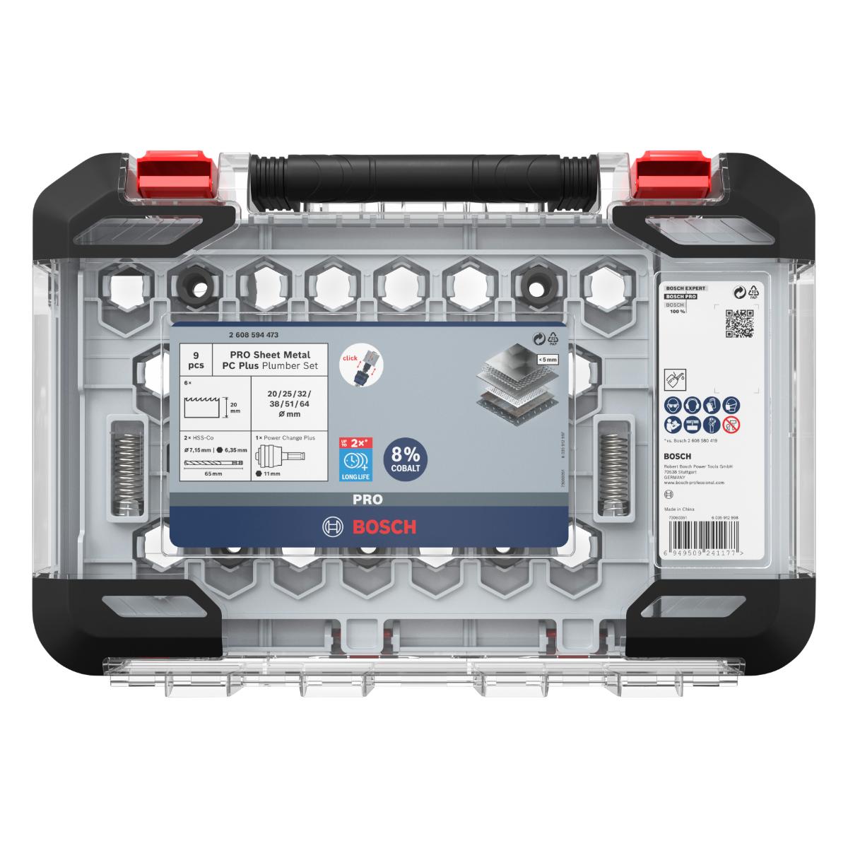 Bosch PRO Sheet Metal PC Plus Lochsäge ø 20,25,32,38,51,64 - 8 teiliges Set