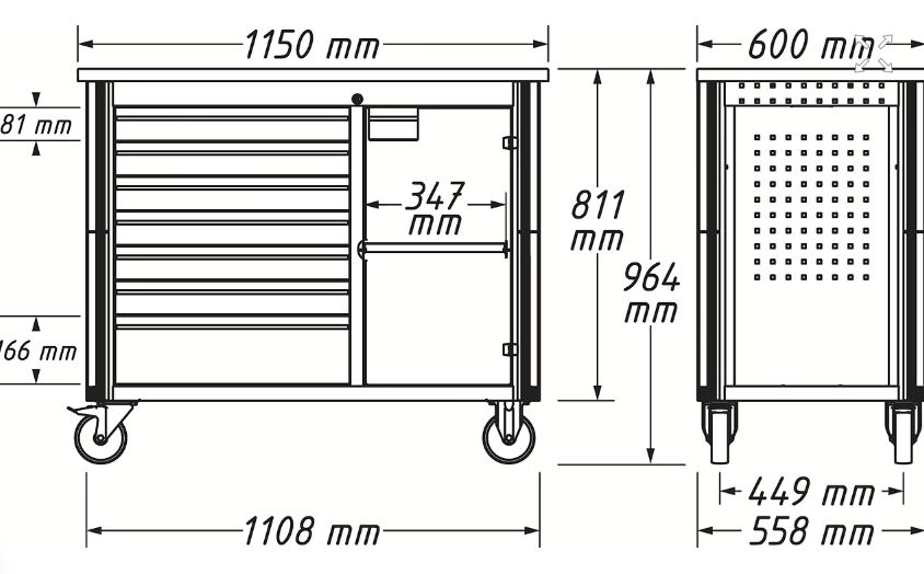 HAZET Fahrbare Werkbank 228-teilig