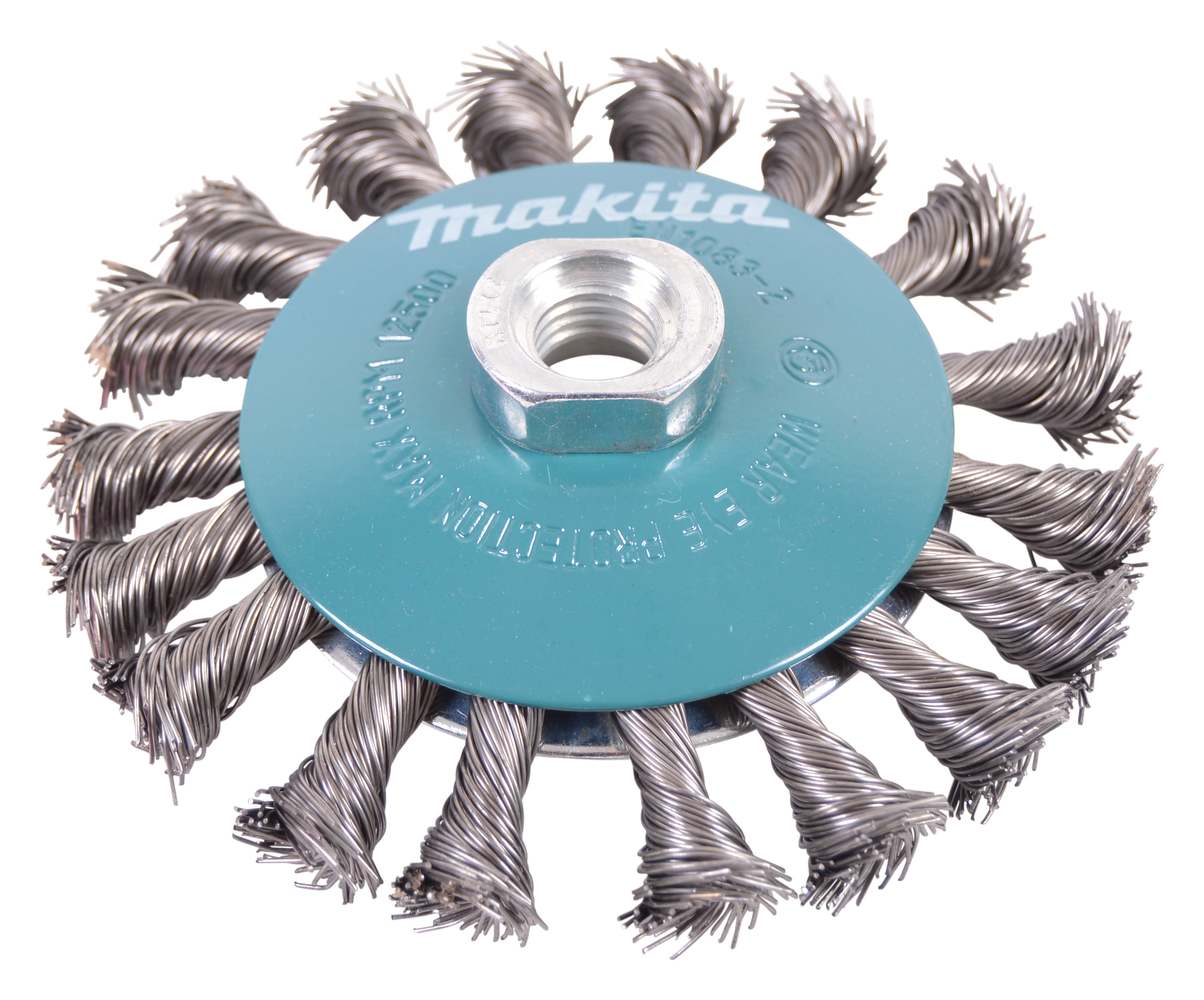 Makita Kegelbürste, 115 mm - gezopft - verzinkter Stahl - M14 - D-39883