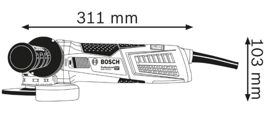 Bosch Winkelschleifer GWX 19-125 S, 1900-W, X-LOCK,mit Zusatzhandgriff, Schutzhaube