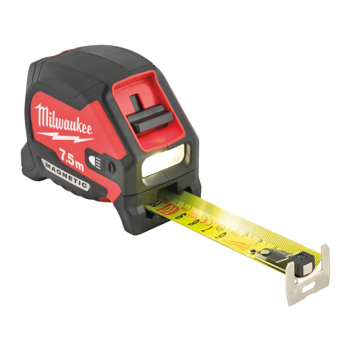 Milwaukee LED Magnetik Bandmaß - 7,5 M, 30mm breit