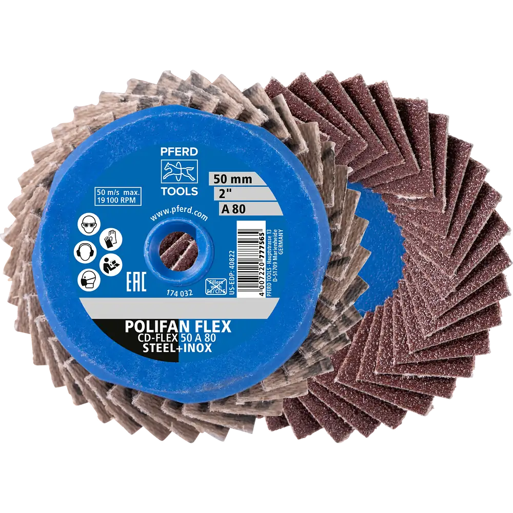 PFERD TOOLS COMBIDISC Korund Mini-POLIFAN CDR Ø 50mm A60 für universelle Anwendungen