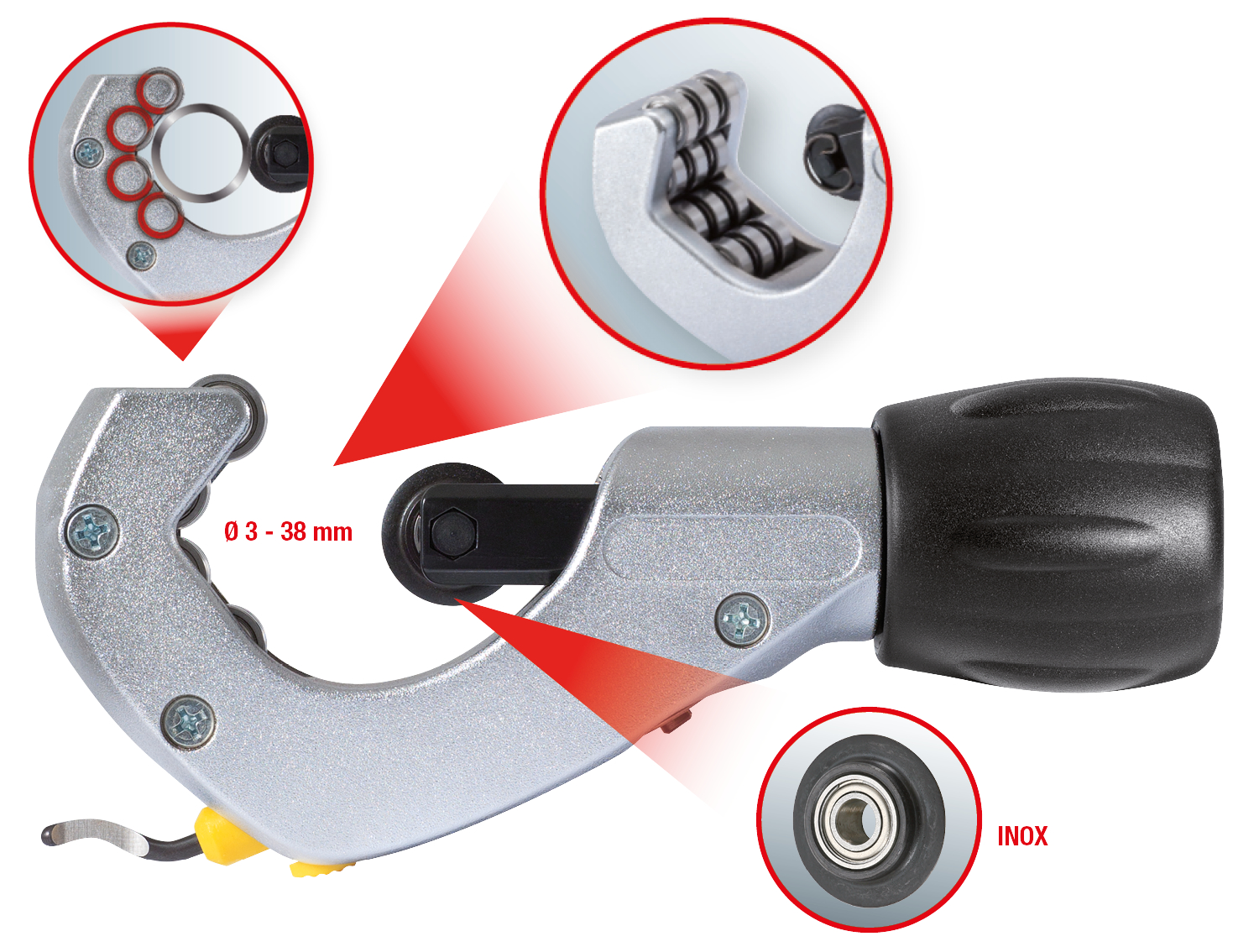 KS Tools Teleskop-Rohrabschneider