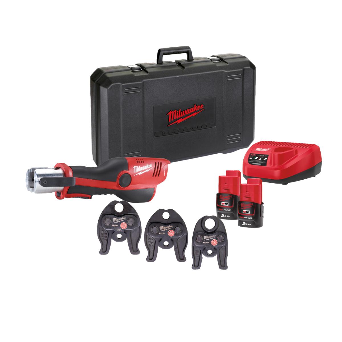 Milwaukee Akku-Presswerkzeug M12 HPT-202C U-Set