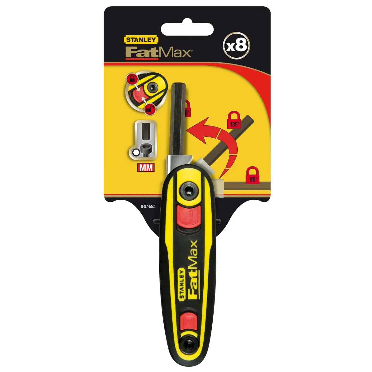 STANLEY Stiftschlüssel-Set FatMax im Halter, metrisch, 8-tlg.