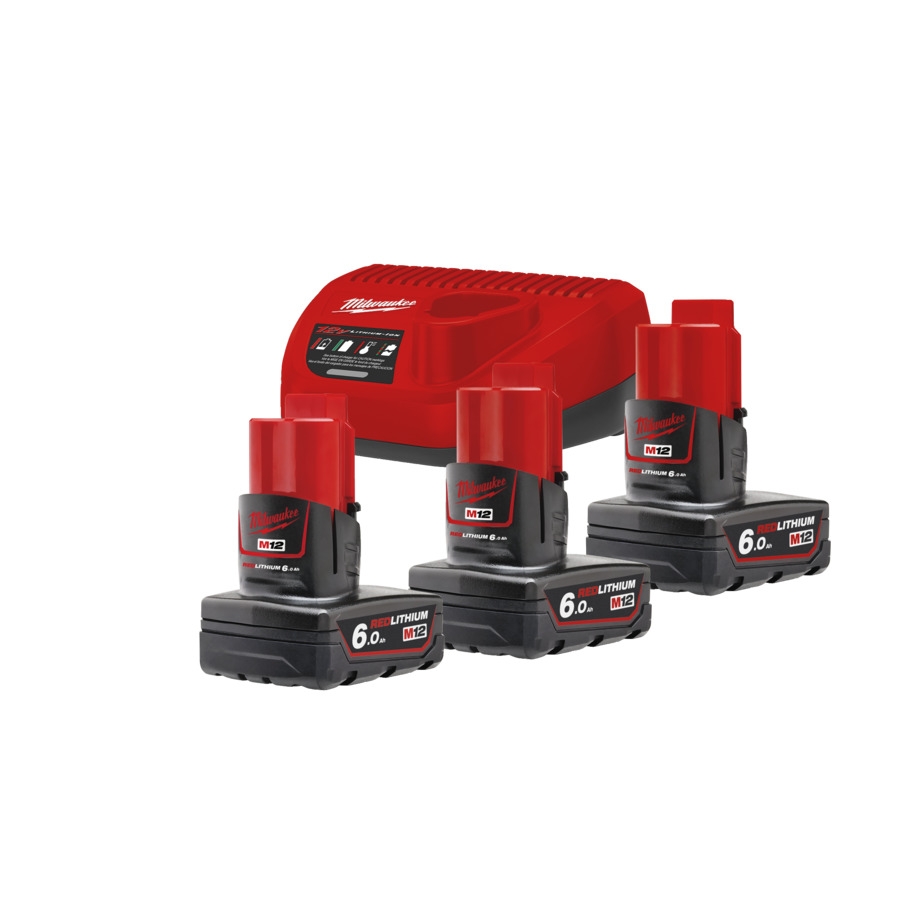 Milwaukee M12 Starterset NRG-Kit - Akku-Kit M12 NRG-603