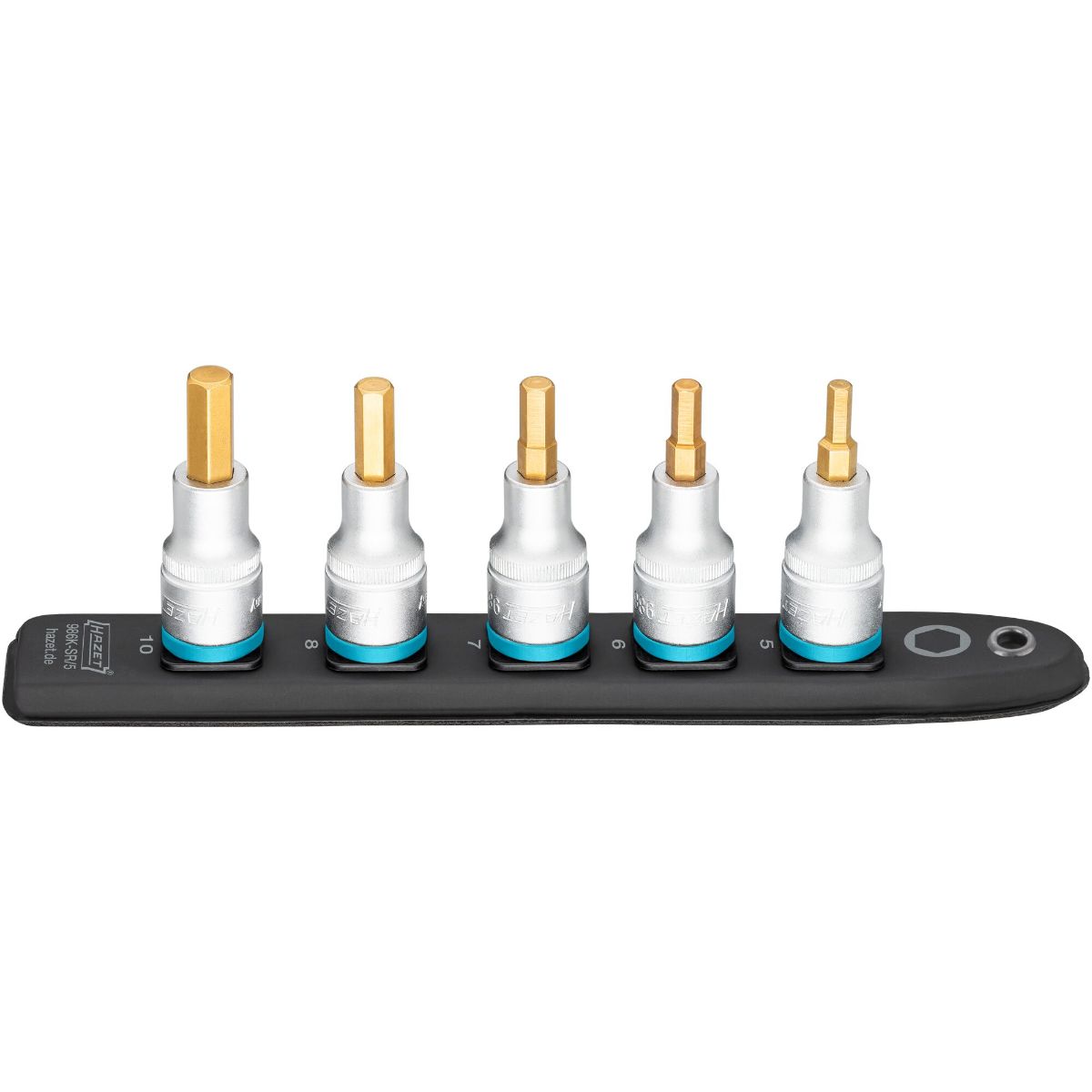 HAZET SmartRail Flexible Kunststoff-Steckleiste Vierkant 12,5 mm (1/2 Zoll) 5-teilig, Innen-Sechskan