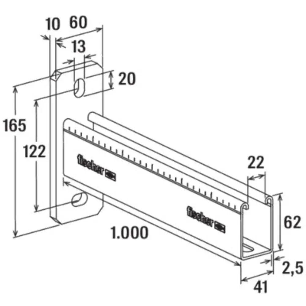 Fischer Auslegerkonsole FCA 62 - 1000