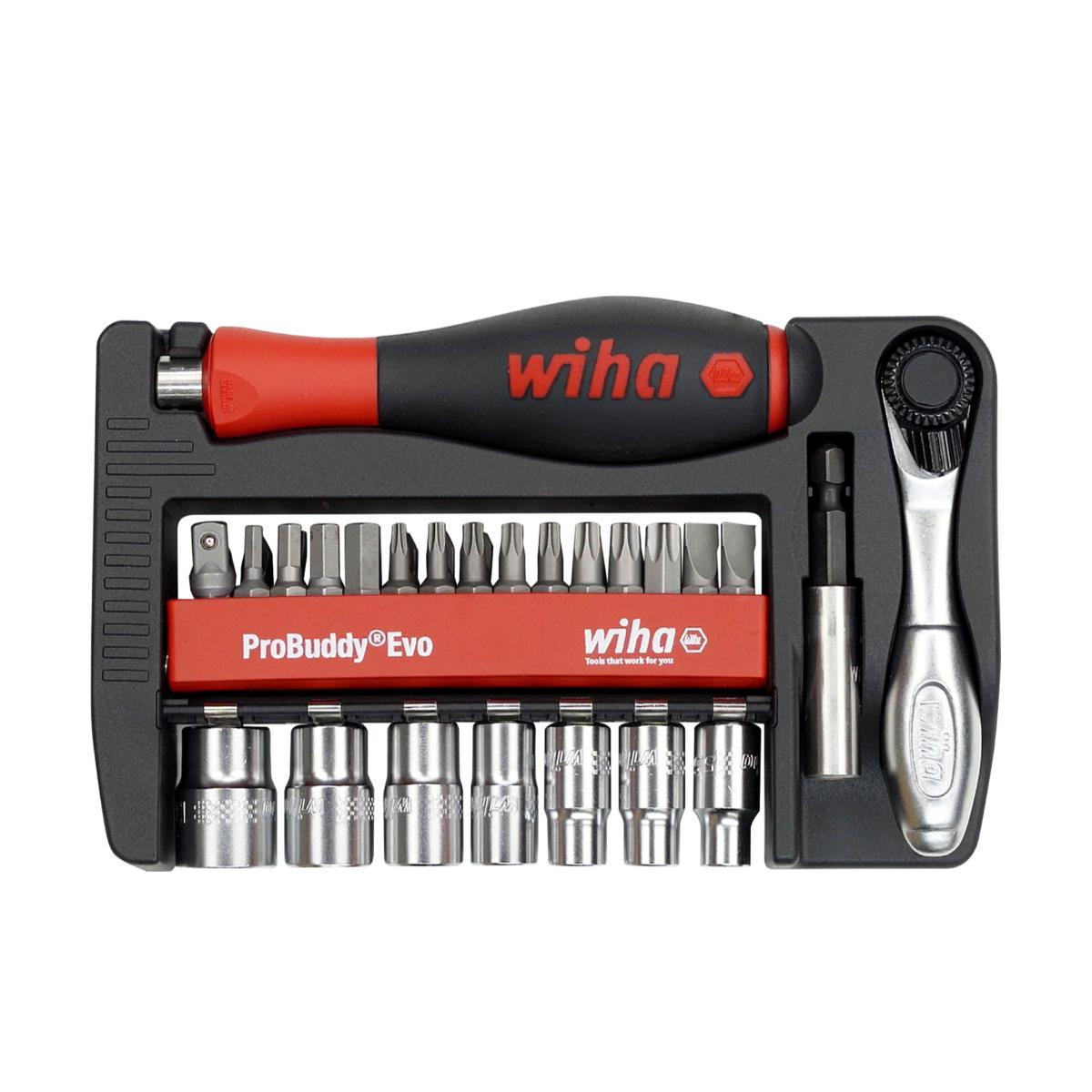 Wiha Bit und Steckschlüssel Set ProBuddy Evo gemischt 40-teiliges Set 1/4 zoll