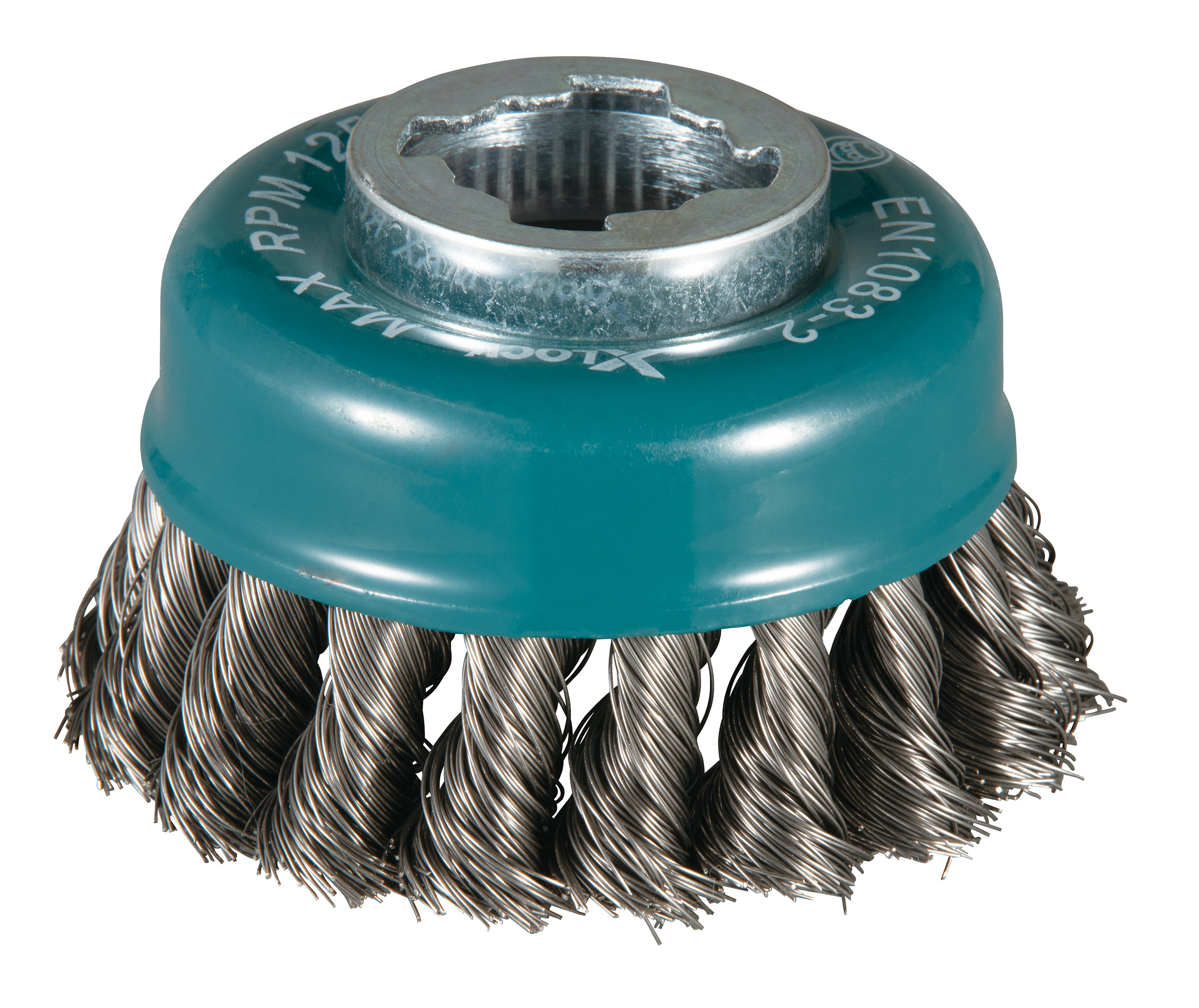 Makita Topfbürste, 80 mm - gezopft - verzinkter Stahl - X-LOCK - D-73374