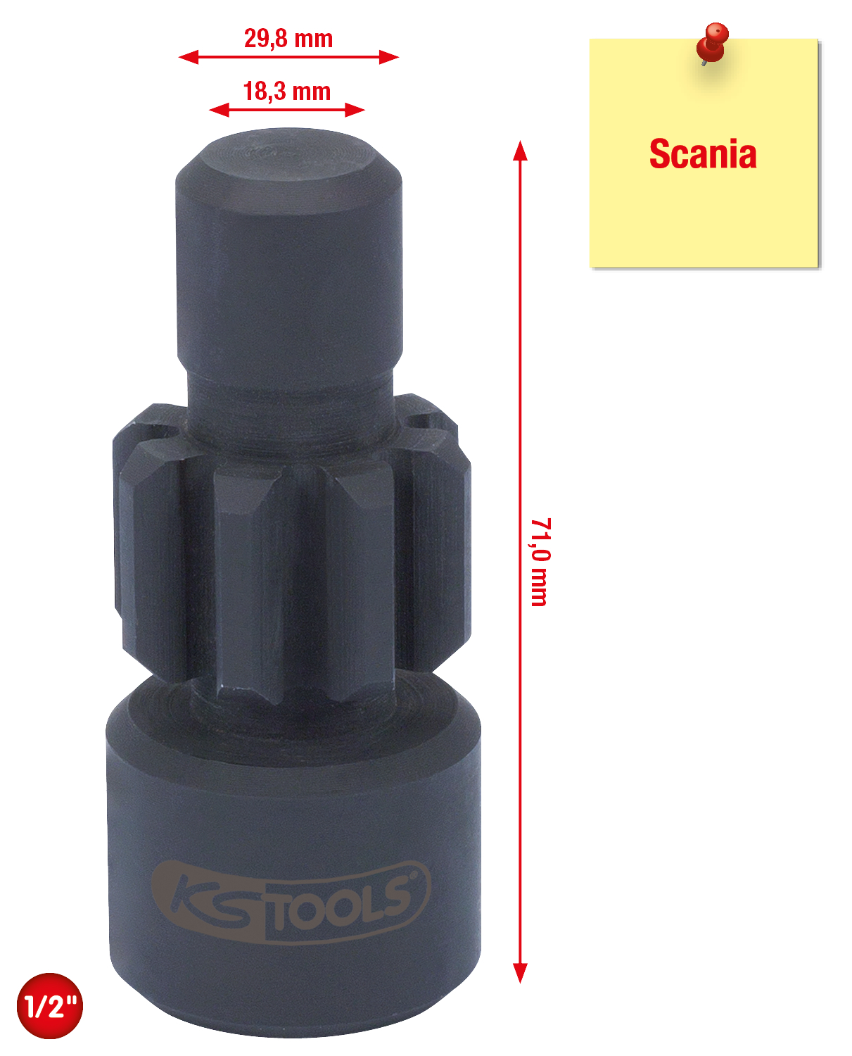 KS Tools 1/2" Motor-Durchdrehvorrichtung für Scania
