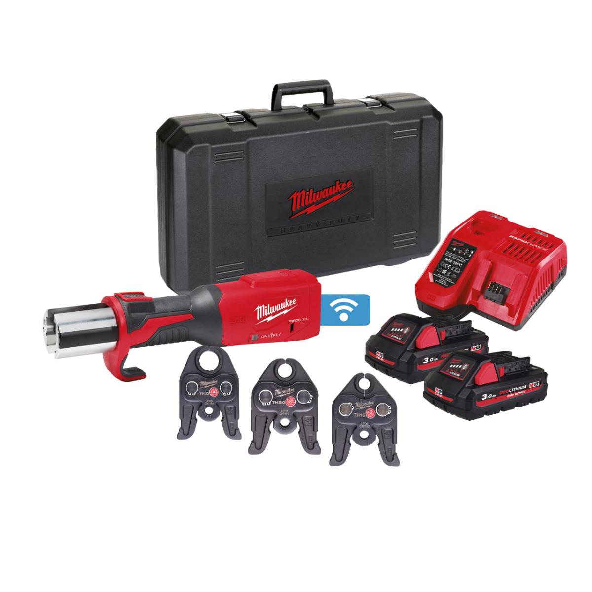 Milwaukee ONE KEY Akku-Presswerkzeug (Sanitär) M18 ONEBLHPT-302C TH-SET