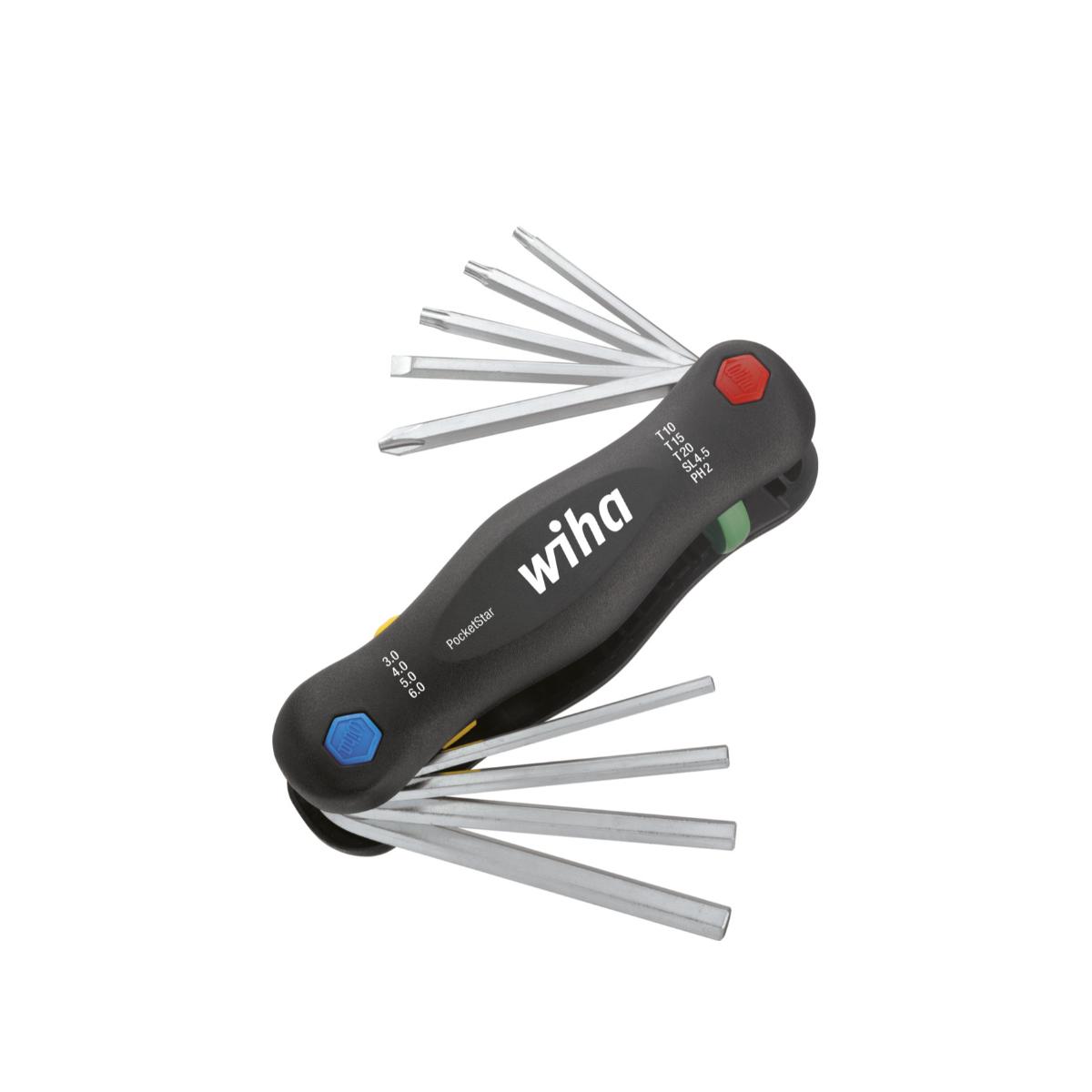 Wiha Multitool PocketStar gemischt 9-teiliges Set mit SB-Aufhänger