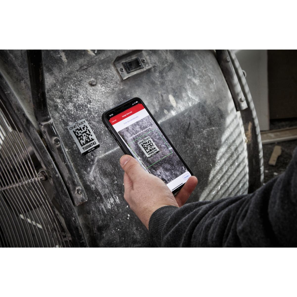 Milwaukee AIDT QR-Code Sticker für Metall-Oberfläche
