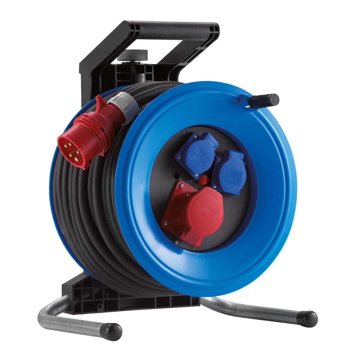 HEDI Kunststoff-Drehstromkabeltrommel Professional Plus Ø 320 mm, 16A-Ausführung, schwarz