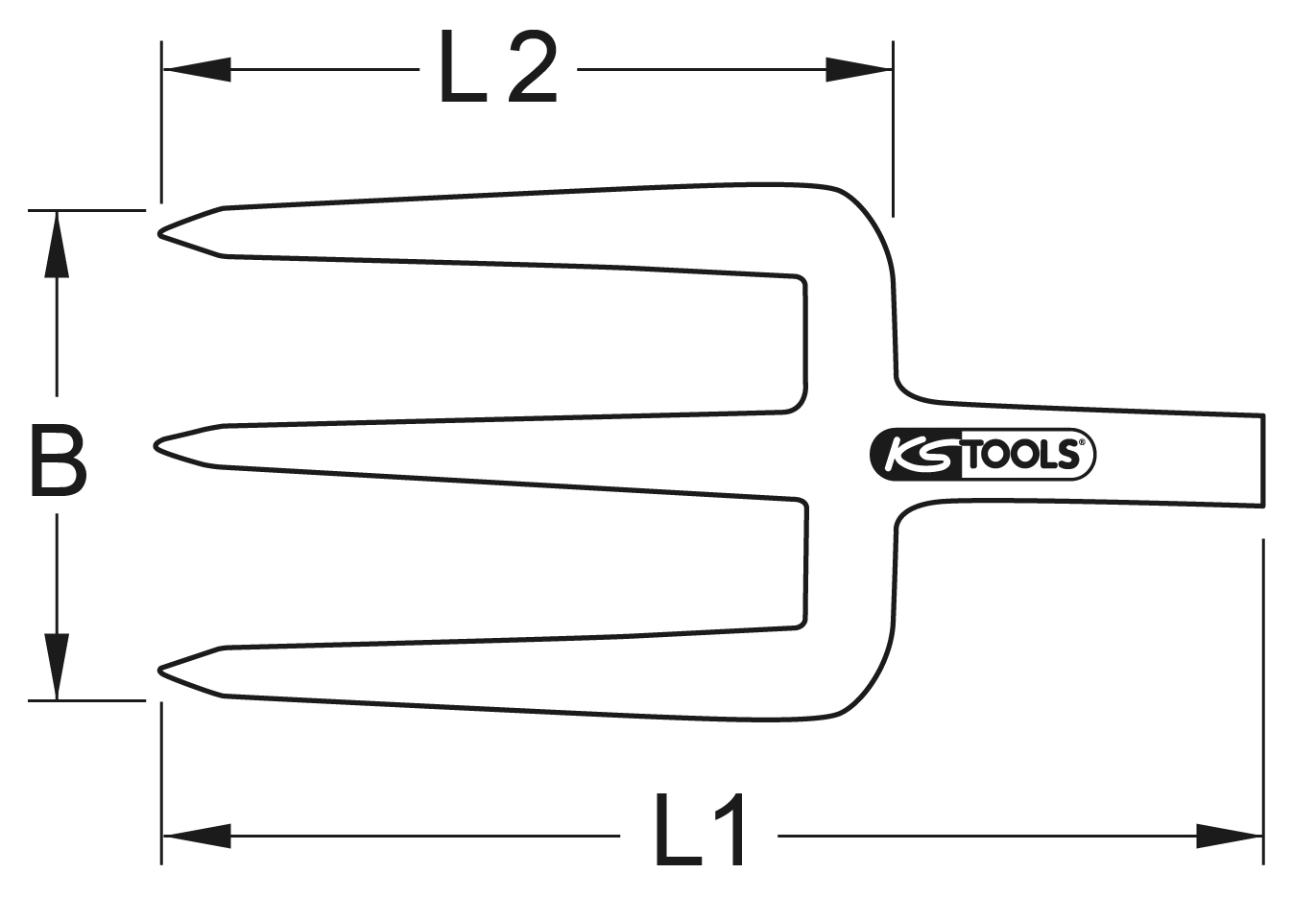 KS Tools BRONZEplus Gabel für Schießbaumwolle