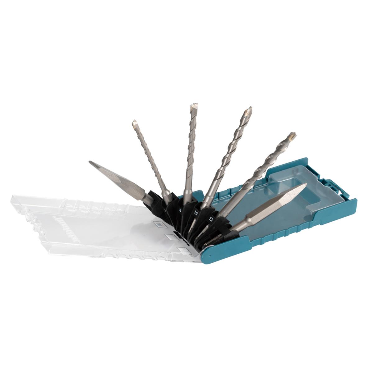 Makita SDS-PLUS Bohrer-Meißel 6-teiliges Set, SDS-PLUS, Zweischneider, Zentrierspitze, Meißel