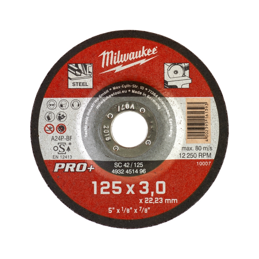 Milwaukee - Metalltrennscheibe 125x3 mm gekr. PRO+ - 4932451496