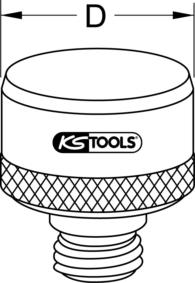 KS Tools Aluminium Eintreiber-Aufsatz-Satz, 2-tlg, Ø 10mm