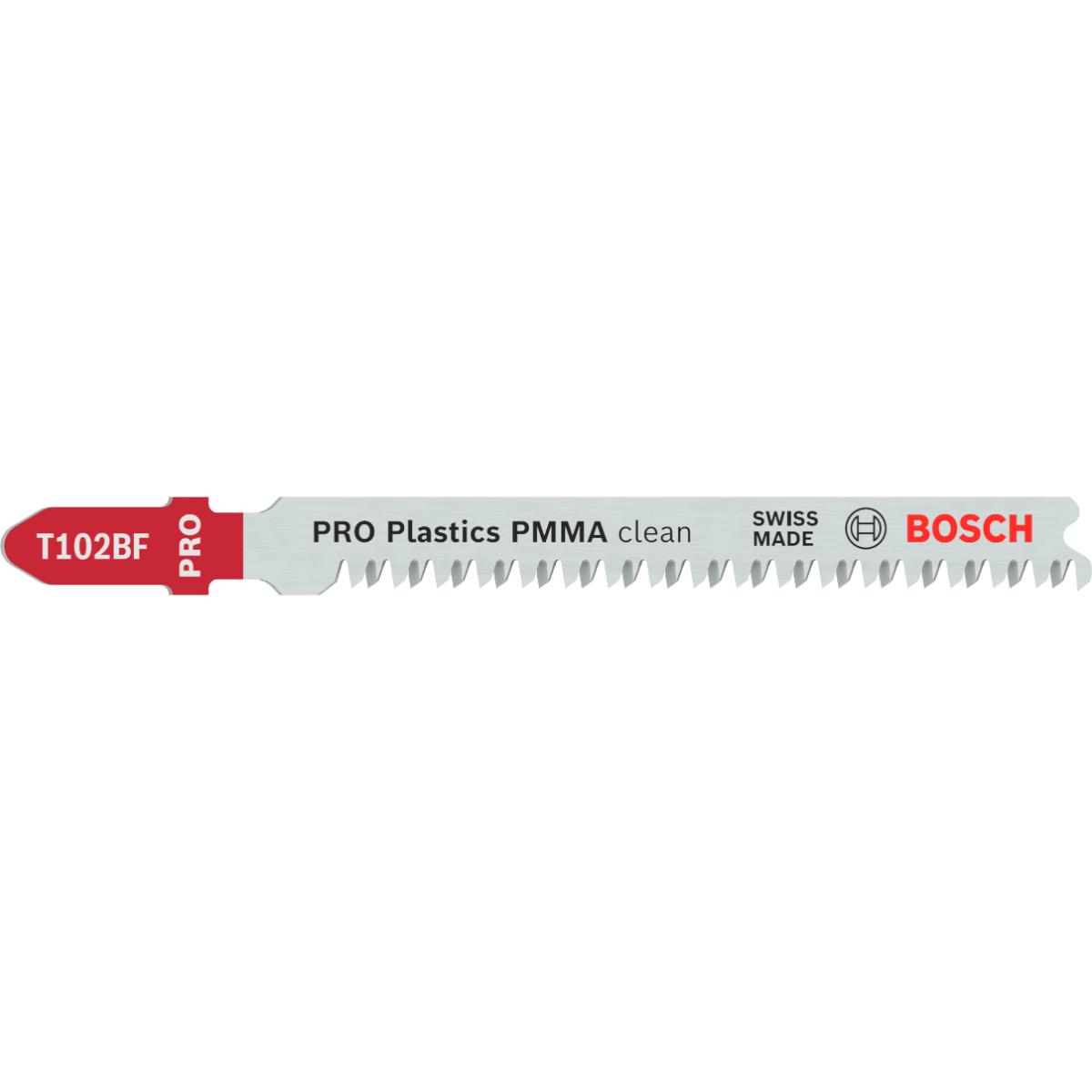 Bosch PRO Plastics PMMA clean T102BF Stichsägeblatt,92 mm - 2 Stück
