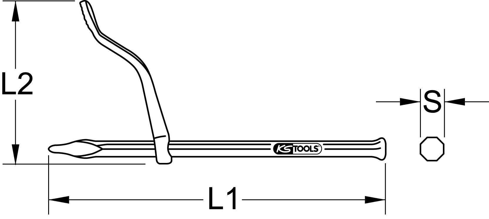 KS Tools Maurerputzhaken, 4-kant
