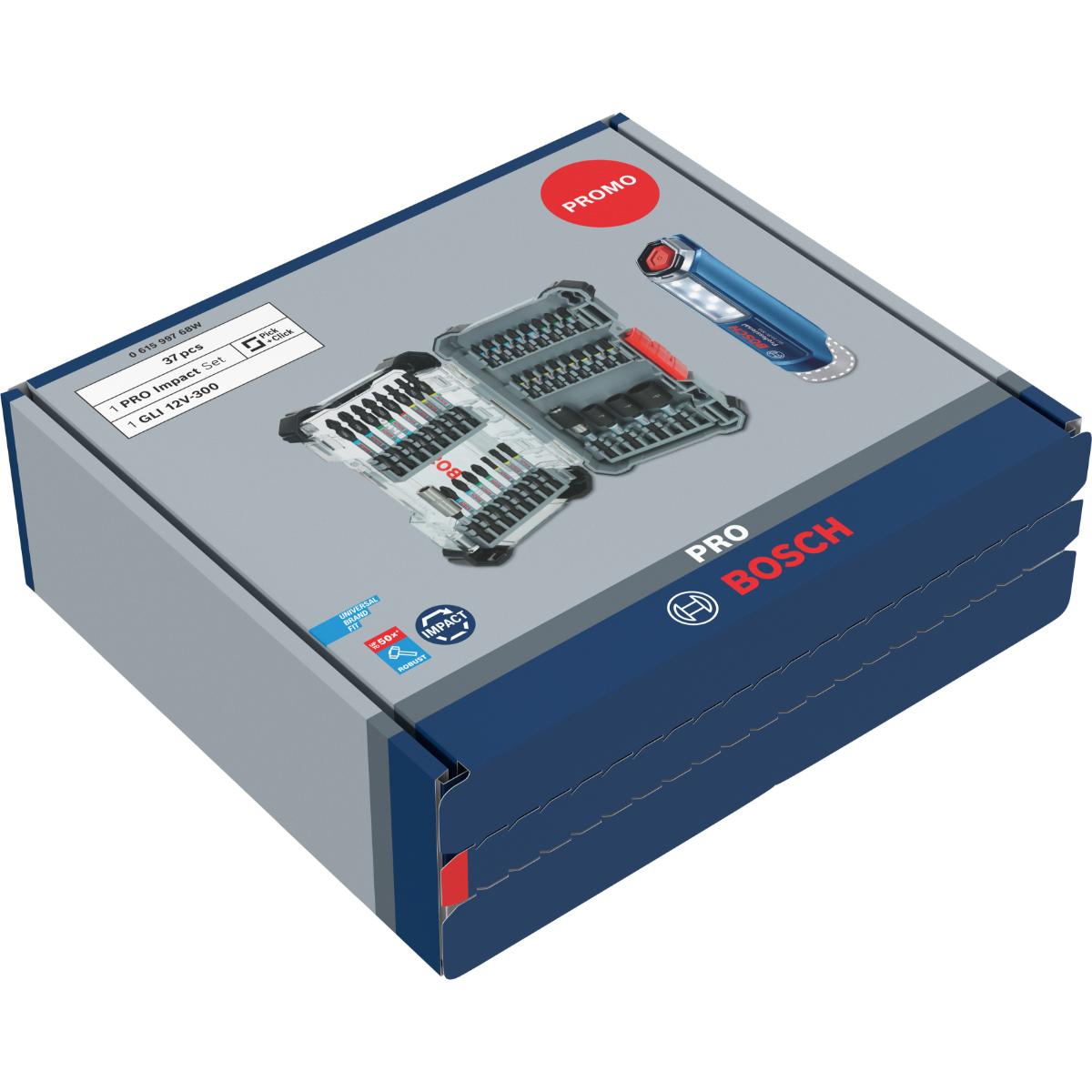 Bosch PRO Impact BitSet, 36-teilges Set, GLI 12V-300