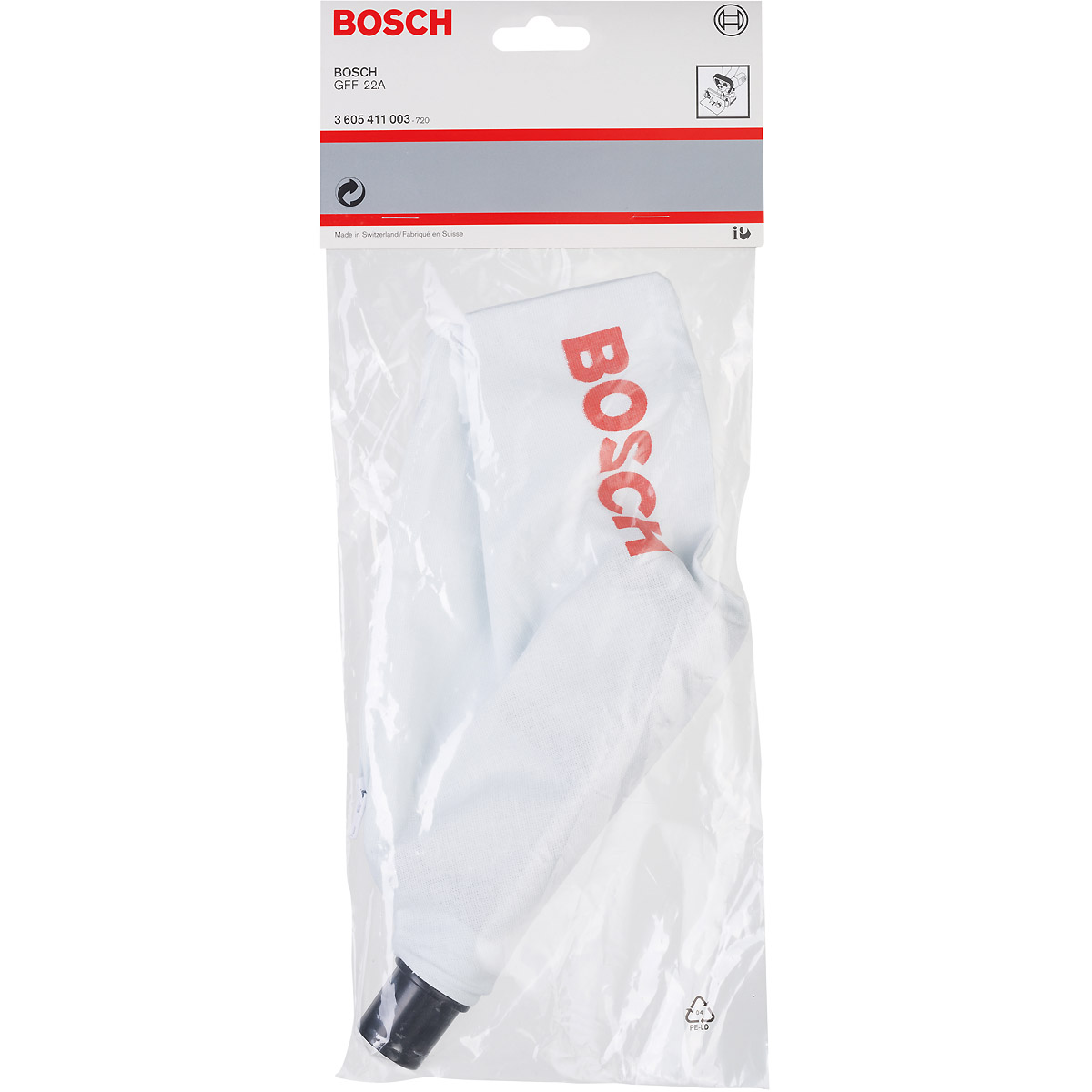 Bosch Staubbeutel mit Adapter für Flachdübelfräse, Gewebe, passend zu GFF 22 A