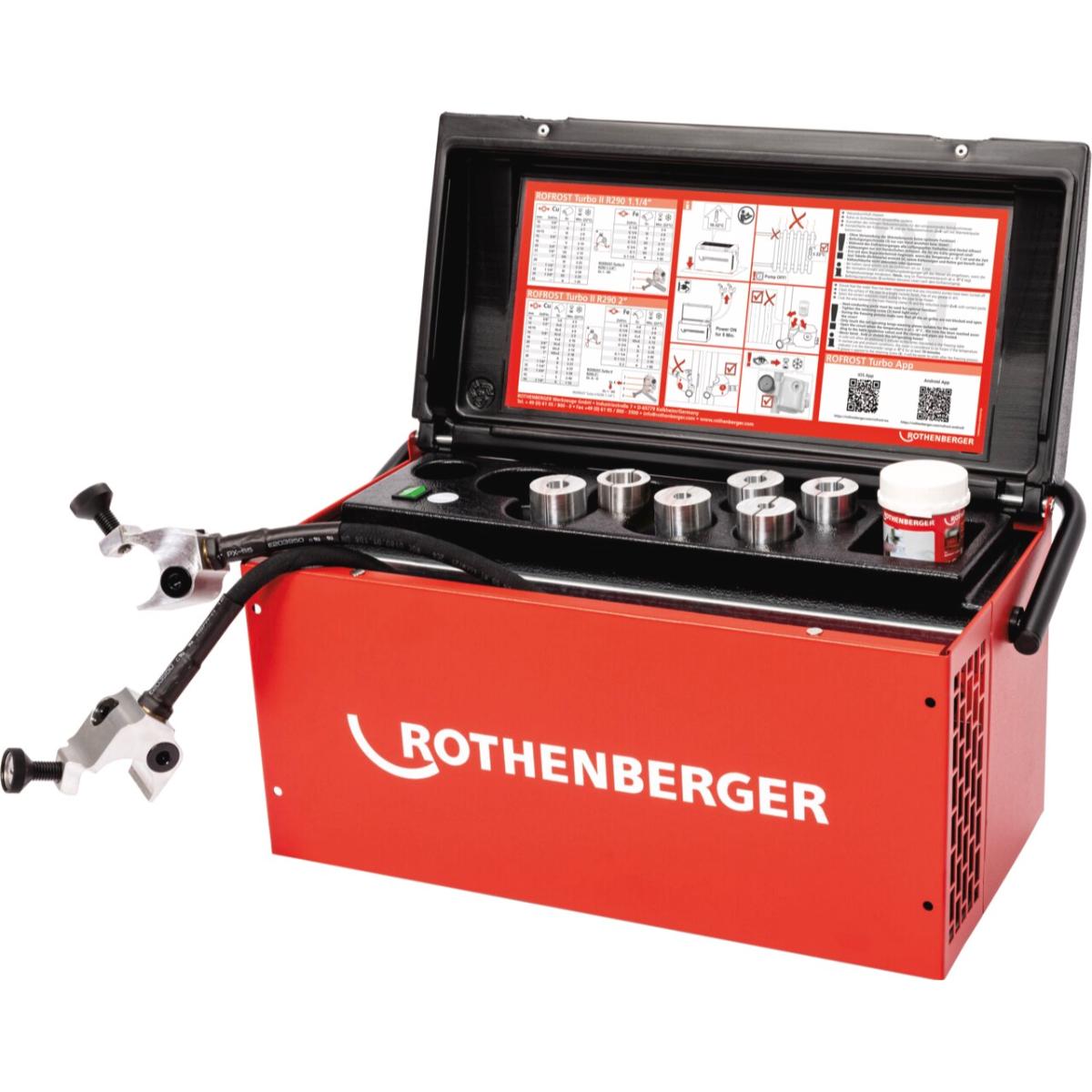 ROTHENBERGER Rohreinfriersystem ROFROST II R290 1.1/4 Zoll mit 6 Einsätze 230V