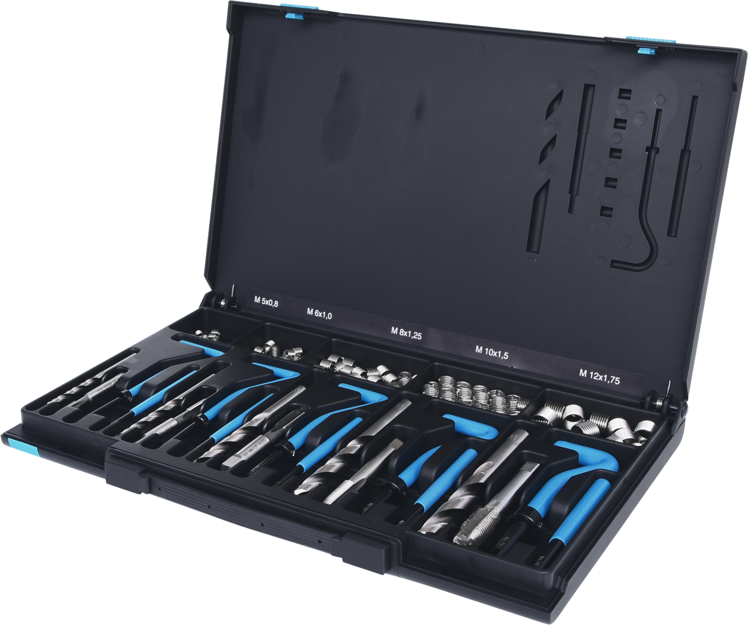 KS Tools Nirostahl Gewinde-Reparatur-Satz M5-M12, 130-tlg