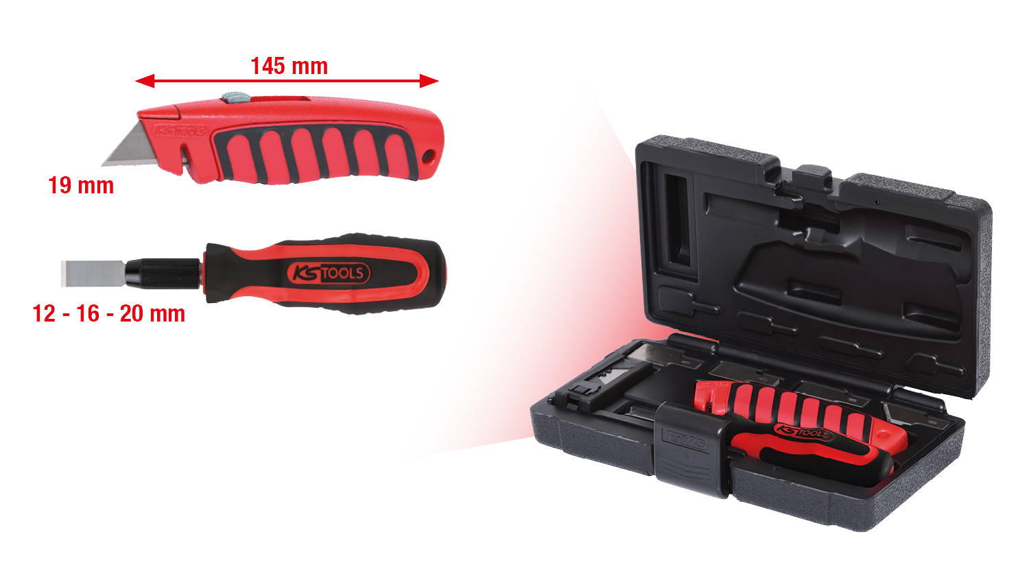 KS Tools Messer-Schaber-Satz, 27-tlg