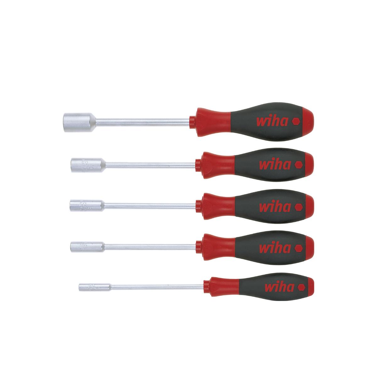 Wiha Schraubendreher Set SoftFinish Sechskant-Steckschlüssel 5-teiliges Set