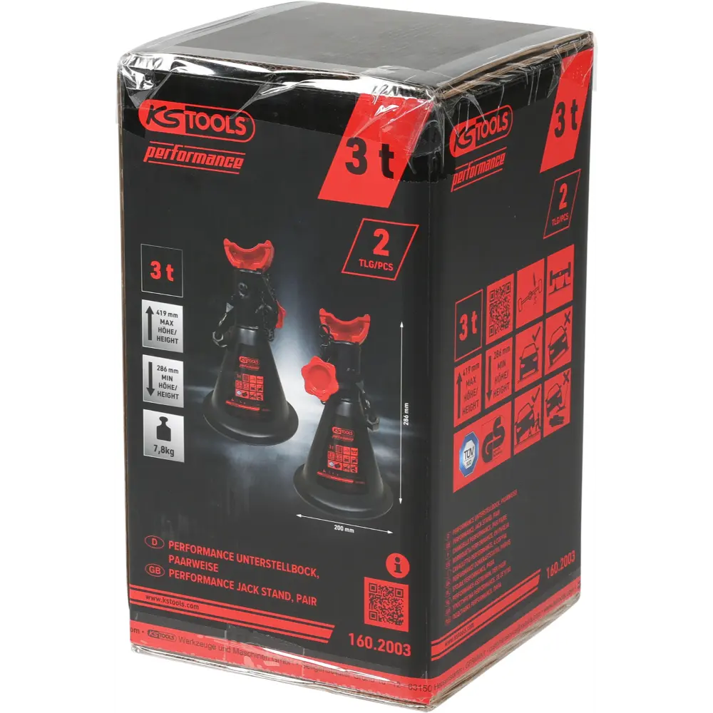KS TOOLS performance Unterstellbock, 3 t, paarweise